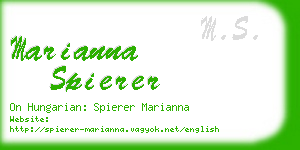 marianna spierer business card